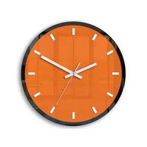 Nástenné hodiny Rolo 30 cm oranžové vyobraziť