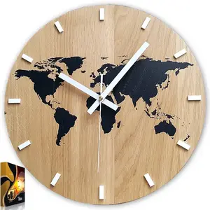 Nástenné hodiny World Wood čierne vyobraziť