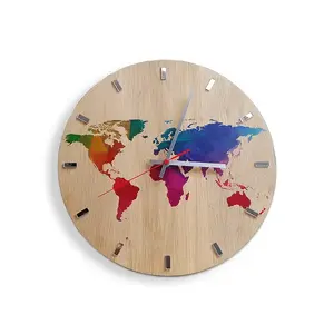 Nástenné hodiny World Wood hnedé vyobraziť
