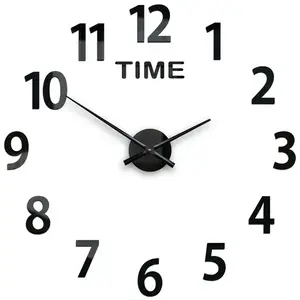 Nástenné samolepiace hodiny Amadeus Time 75 cm čierne vyobraziť