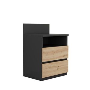 Nočný stolík Houseland Malwa 01 dub artisan/antracit vyobraziť