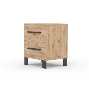 Nočný stolík Malery 50 cm čierny/dub Artisan vyobraziť