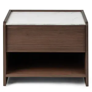 Nočný stolík Tanami 53, 2 cm orech Villa/mramor vyobraziť