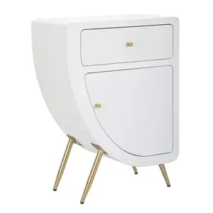Nočný stolík Venus 60 cm biely/zlatý vyobraziť