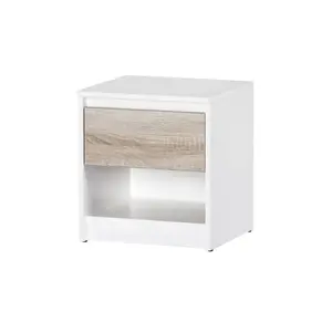 Nočný stolík Wenecja 05 42 cm biely/dub Sonoma vyobraziť
