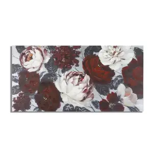 Obraz Flower Darkback 120x60 cm červeno-biely vyobraziť