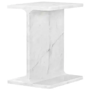 Odkladací stolík Avola 30 cm biely mramor vyobraziť