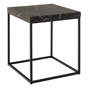 Odkladací stolík Barossa 40 cm mramor/čierny vyobraziť