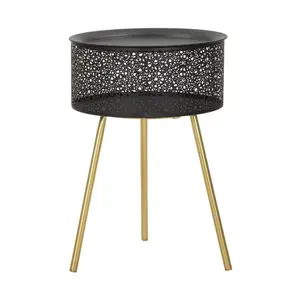 Odkladací stolík Blacky 35 cm čierno/zlatý vyobraziť
