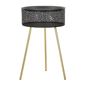 Odkladací stolík Blacky 40 cm čierny/zlatý vyobraziť