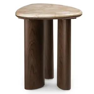 Odkladací stolík Essence 44 cm orech tmavý/mramor vyobraziť