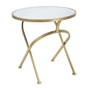 Odkladací stolík Glam 50 cm zlatý/mramor vyobraziť