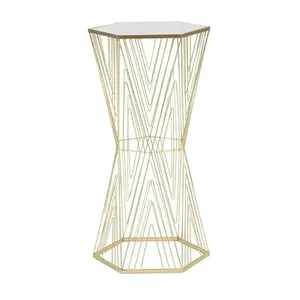 Odkladací stolík Lines 40 cm zlatý vyobraziť