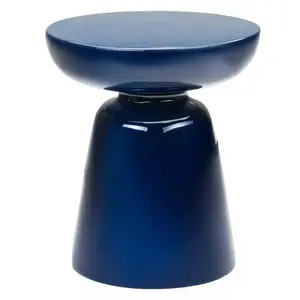 Odkladací stolík Logan 40 cm modrý lesklý vyobraziť