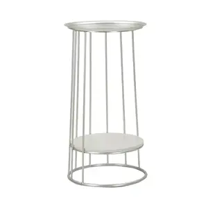 Odkladací stolík Towery 40 cm strieborný vyobraziť