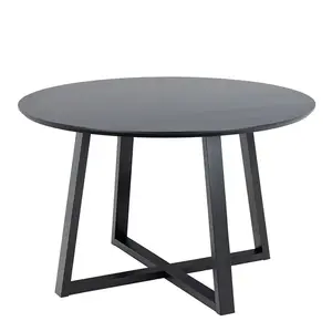 Okrúhly jedálenský stôl Malika 120 cm čierny vyobraziť
