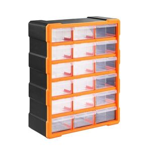 Organizér Damir s 18 priehradkami čierny/oranžový vyobraziť