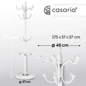 Otočný predsieňový vešiak Ezra 173 cm biely vyobraziť