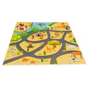 Penová podložka Puzzle safari 93x93 cm farebná vyobraziť