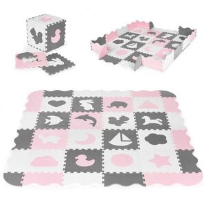 Penové puzzle s 36 dielmi ANIM ružovo-sivé vyobraziť