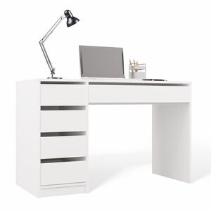 Písací stôl Arto 120 cm biely ľavý vyobraziť