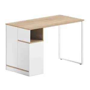 Písací stôl BB101 120 cm jaseň/biely vyobraziť
