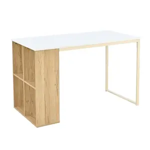 Písací stôl BB104 120 cm dub biely/biely vyobraziť