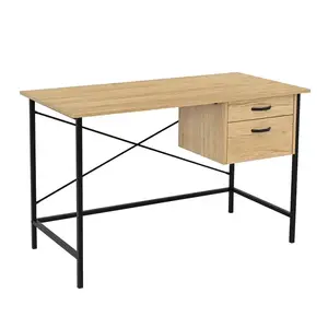 Písací stôl BB107 120 cm dub prírodný/čierny vyobraziť