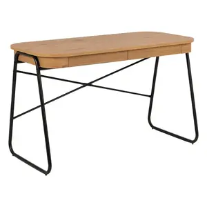 Písací stôl Blueton 120 cm dub divoký/čierny vyobraziť