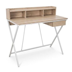Písací stôl Flexo 100 cm dub Sonoma/biely vyobraziť