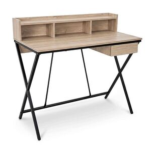 Písací stôl Flexo 100 cm dub Sonoma/čierny vyobraziť