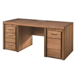 Písací stôl s nabíjacou stanicou Velvet II 37 177 cm z masívu dub Rustikal vyobraziť