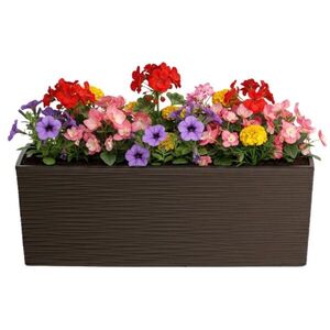 Plastový kvetináč Bouquet Riflo 56x19 cm mokka vyobraziť