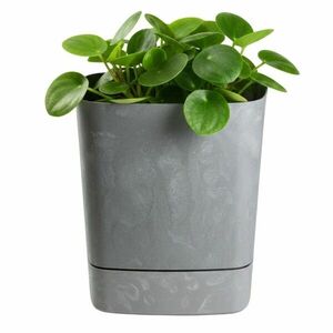 Plastový kvetináč s podmiskou Cubi 16x16 cm - výber z 6 prevedení vyobraziť