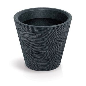 Plastový kvetináč TUBRAN ROUND I čierny granit vyobraziť