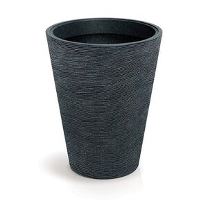 Plastový kvetináč TUBRAN ROUND MIDL 48 cm čierny granit vyobraziť