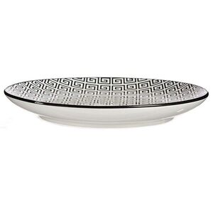 Plytký porcelánový tanier GEOMETRICO 24 cm biely/čierny vyobraziť