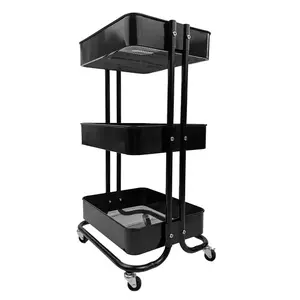 Pojazdný regál Wabi 74 cm čierny vyobraziť