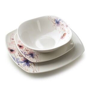 Porcelánová jedálenská súprava LEA Delicate 18 ks biela/ružová vyobraziť