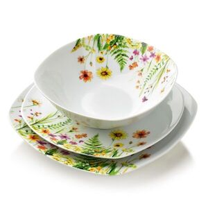 Porcelánová jedálenská súprava LEA Gelb 18 ks biela/zelená vyobraziť