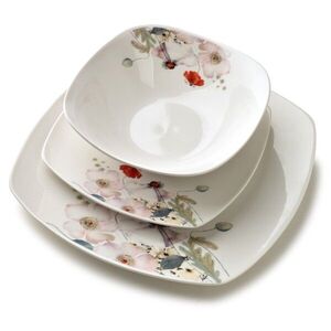 Porcelánová jedálenská súprava LEA Light 18 ks biela/farebná vyobraziť