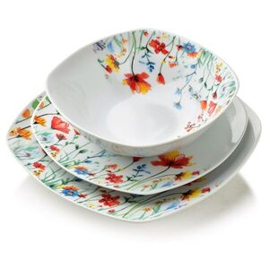 Porcelánová jedálenská súprava LEA Smooth 18 ks biela/farebná vyobraziť