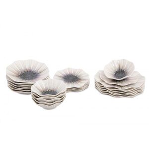 Porcelánová súprava 24 ks tanierov Abstract biela/modrá vyobraziť