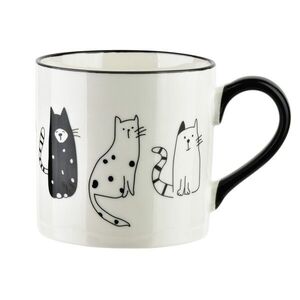 Porcelánový hrnček COTTELLO I. 370 ml biely/čierny vyobraziť