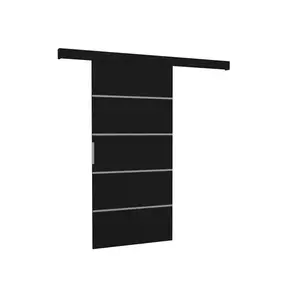 Posuvné interiérové dvere BIELLASI 76x205 cm čierne vyobraziť