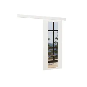 Posuvné interiérové dvere so zrkadlom BRITA 86x205 cm biele vyobraziť