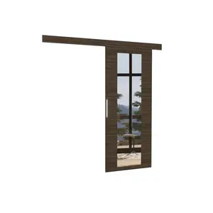 Posuvné interiérové dvere so zrkadlom BRITA 86x205 cm choco vyobraziť