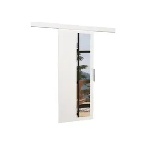 Posuvné interiérové dvere so zrkadlom MALTADO 76x205 cm biele vyobraziť