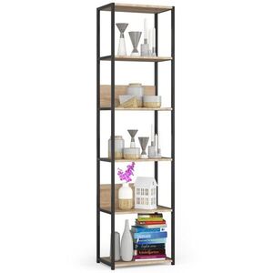 Regál Barna 50 cm dub sonoma/čierny vyobraziť