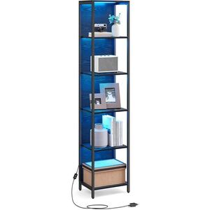 Regál s LED osvetlením Vasagle Fjord 40 cm čierny vyobraziť
